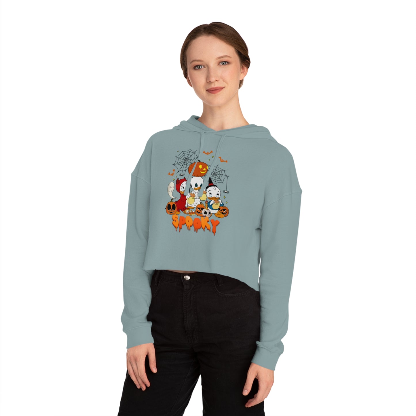 OMNI™ Spooky Halloween Duck Women’s Cropped Hoodie