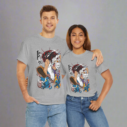 OMNI™ One Piece Luffy Gear 5 Bajrang Gun Unisex Heavy Cotton T-Shirt