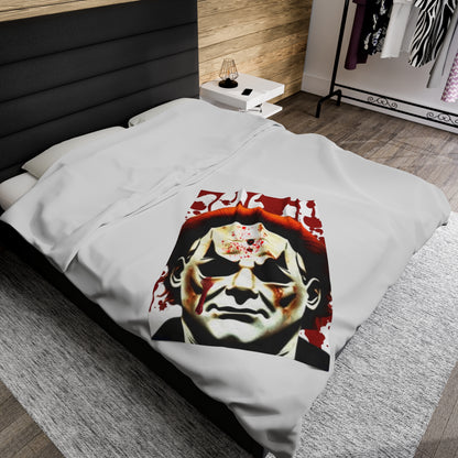 OMNI™ Michael Myers Design Velveteen Plush Blanket for Halloween