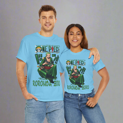 OMNI™ One Piece Pirate Hunter Roronoa Zoro Unisex Heavy Cotton T-Shirt