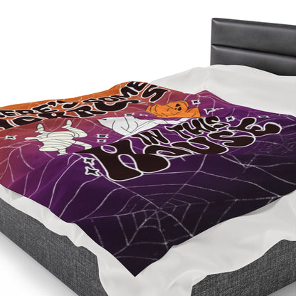 OMNI™ There's Some Horrors In This House Velveteen Plush Blanket