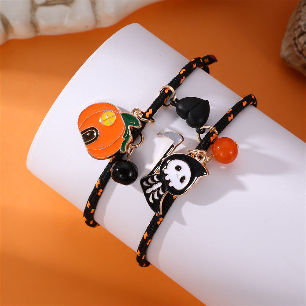 OMNI™ Halloween Ghost Pumpkin Rope Bracelet