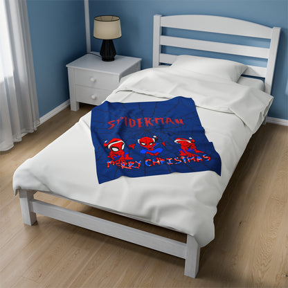 OMNI™ Spider-man Christmas Themed Velveteen Plush Blanket