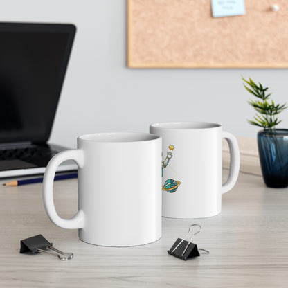 OMNI™ Skeleton Astronaut Space Surfer Ceramic Mug