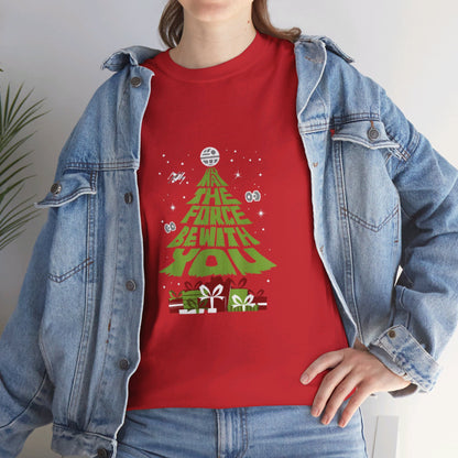 OMNI™ May The Force Be With You Christmas Tree Unisex Heavy Cotton T-Shirt