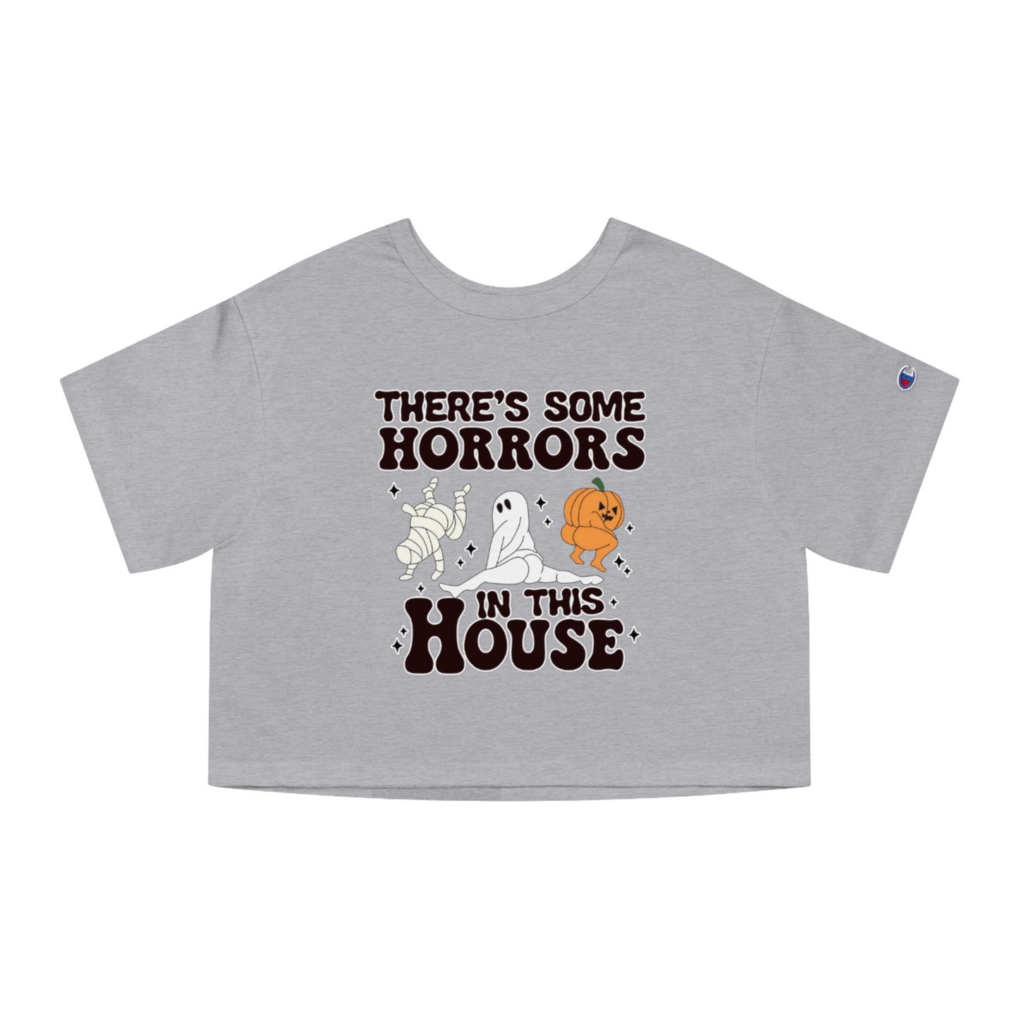 OMNI™ There's Some Horrors In This House Halloween Champion Women's Heritage Cropped T-Shirt