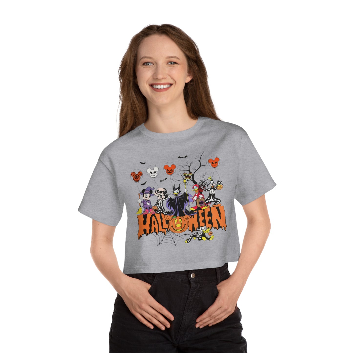 OMNI™ Classic Cartoon Halloween Champion Women's Heritage Cropped T-Shirt