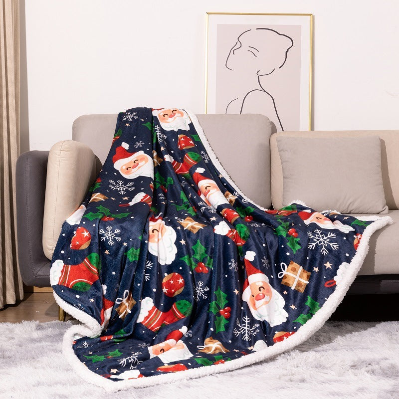 OMNI™ Double-Layered Christmas Flannel  Blanket