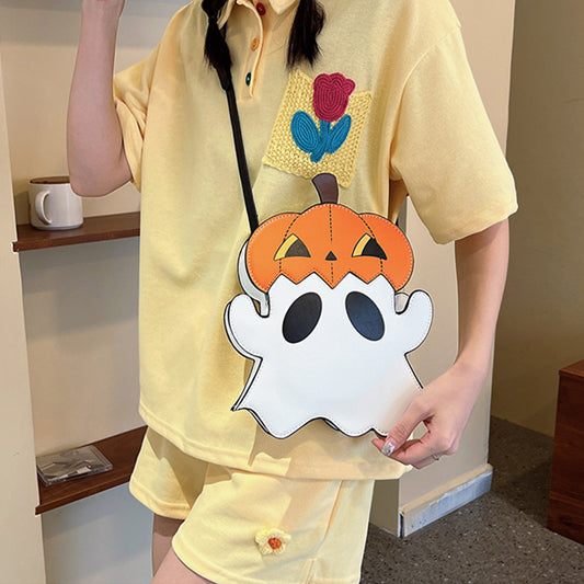 OMNI™ 3D Halloween Cartoon Pumpkin Ghost Shoulder Bag