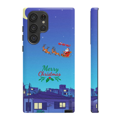 OMNI™ Santa and His Reindeer (Merry Christmas) Starry Night Double Layered Phone Cases