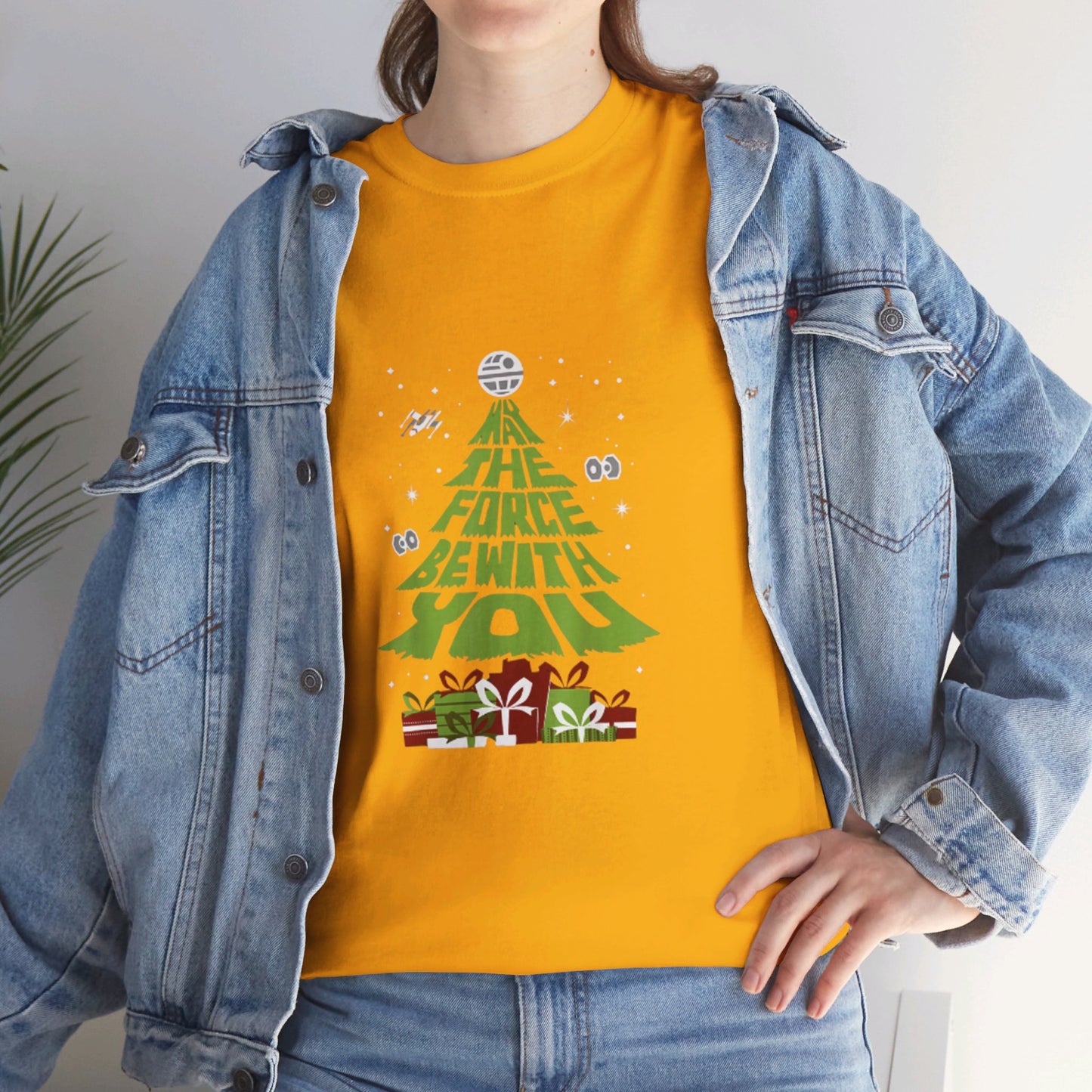 OMNI™ May The Force Be With You Christmas Tree Unisex Heavy Cotton T-Shirt