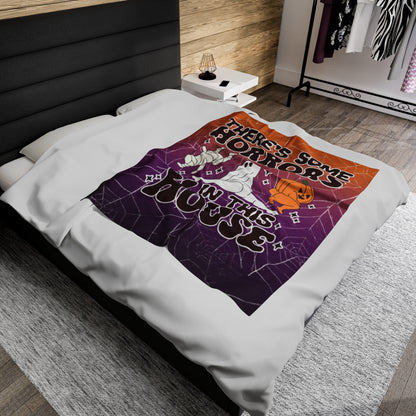 OMNI™ There's Some Horrors In This House Velveteen Plush Blanket