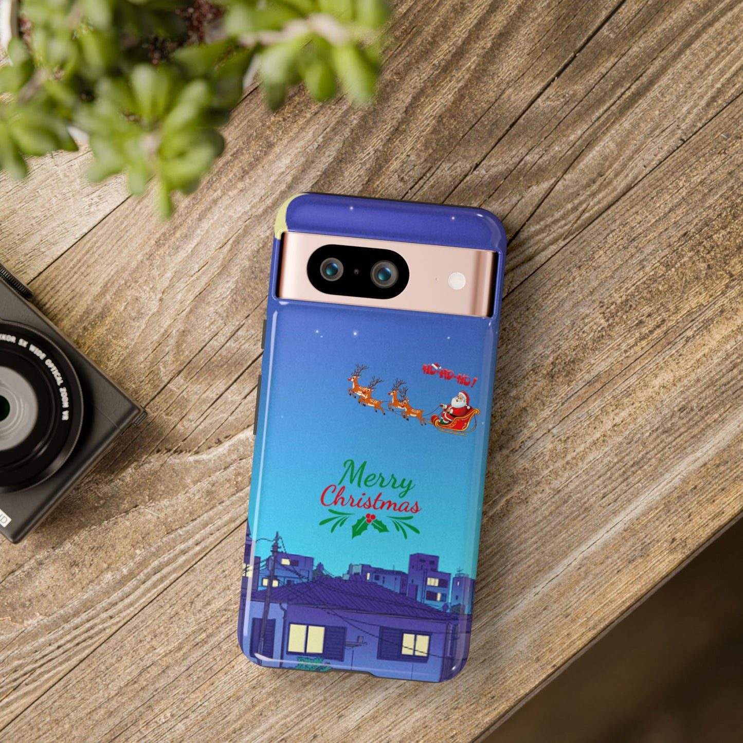 OMNI™ Santa and His Reindeer (Merry Christmas) Starry Night Double Layered Phone Cases