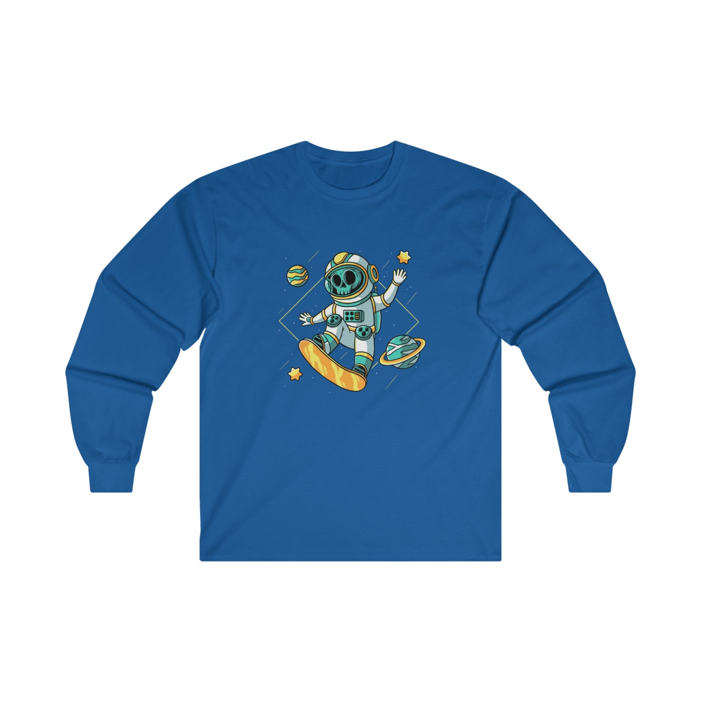 OMNI™ Skeleton Astronaut Space Surfer Unisex Ultra Cotton Long Sleeve T-Shirt
