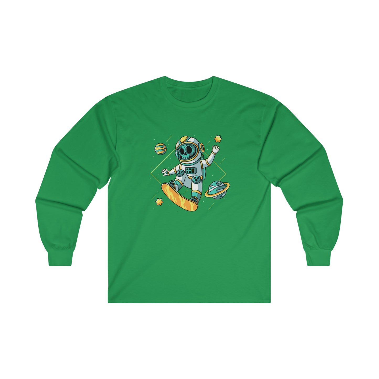 OMNI™ Skeleton Astronaut Space Surfer Unisex Ultra Cotton Long Sleeve T-Shirt