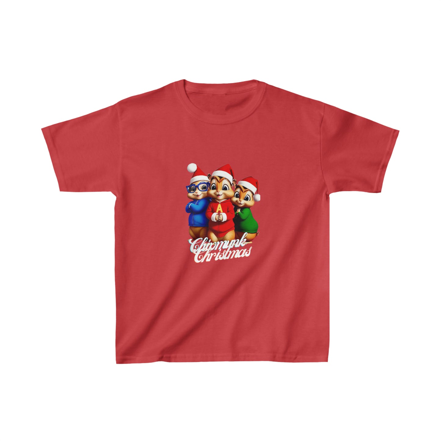 OMNI™ Chipmunk Christmas Kids Heavy Cotton T-Shirt