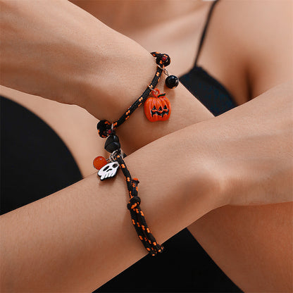 OMNI™ Halloween Ghost Pumpkin Rope Bracelet