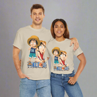 OMNI™ One Piece Luffy & Ace Brotherhood Unisex Heavy Cotton T-Shirt
