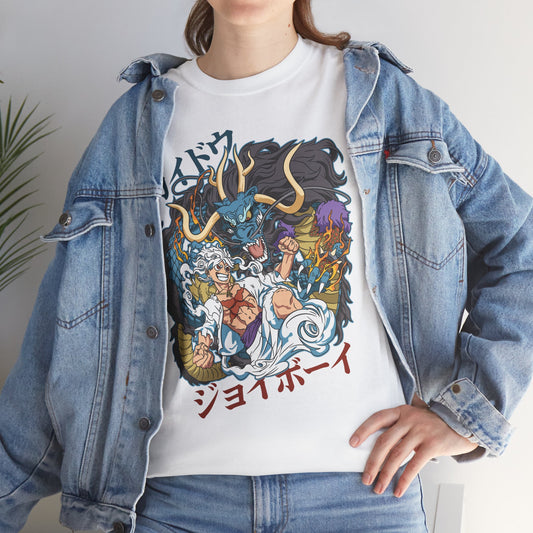 OMNI™ One Piece Gear 5 Luffy Vs Kaido Unisex Heavy Cotton T-Shirt