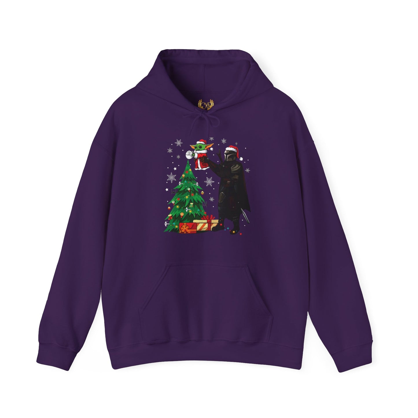 OMNI™ Star Wars Mandalorian and Baby Yoda Christmas Themed Unisex Hoodie