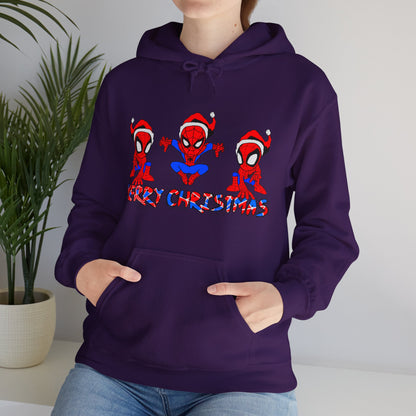 Spider-man Christmas Themed Unisex Heavy Blend Hooded Sweatshirt