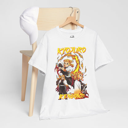 OMNI™ Demon Slayer Flame Hashira Kyojuro Rengoku Unisex Heavy Cotton T-Shirt