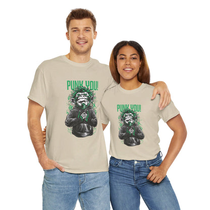 OMNI™ Punk Hipster Monkey Unisex Heavy Cotton T-Shirt