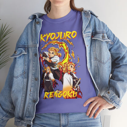 OMNI™ Demon Slayer Flame Hashira Kyojuro Rengoku Unisex Heavy Cotton T-Shirt