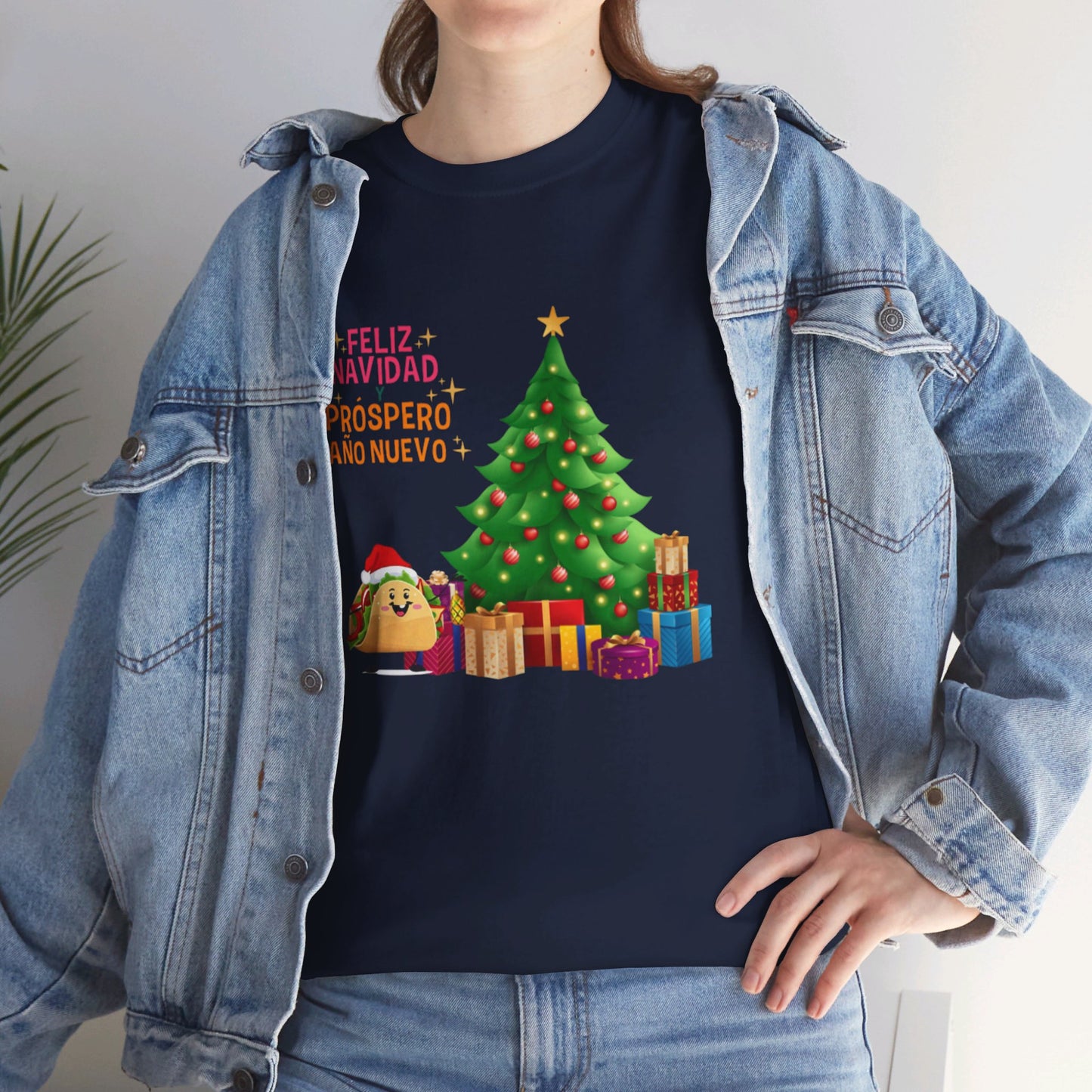 OMNI™ Taco Santa Christmas Holiday Themed Unisex Heavy Cotton T-Shirt