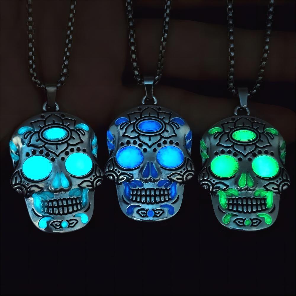 OMNI™ Halloween Luminous Skull Necklace