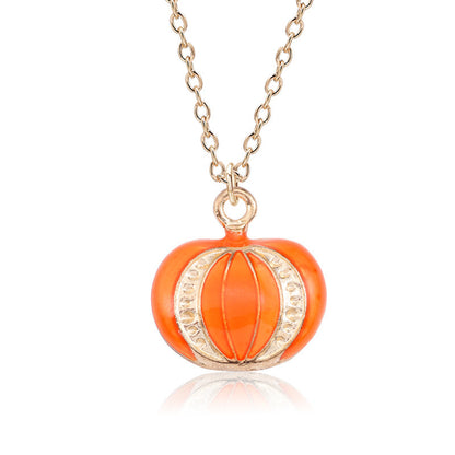 OMNI™ Halloween Pumpkin Cat Witch Clavicle Necklace