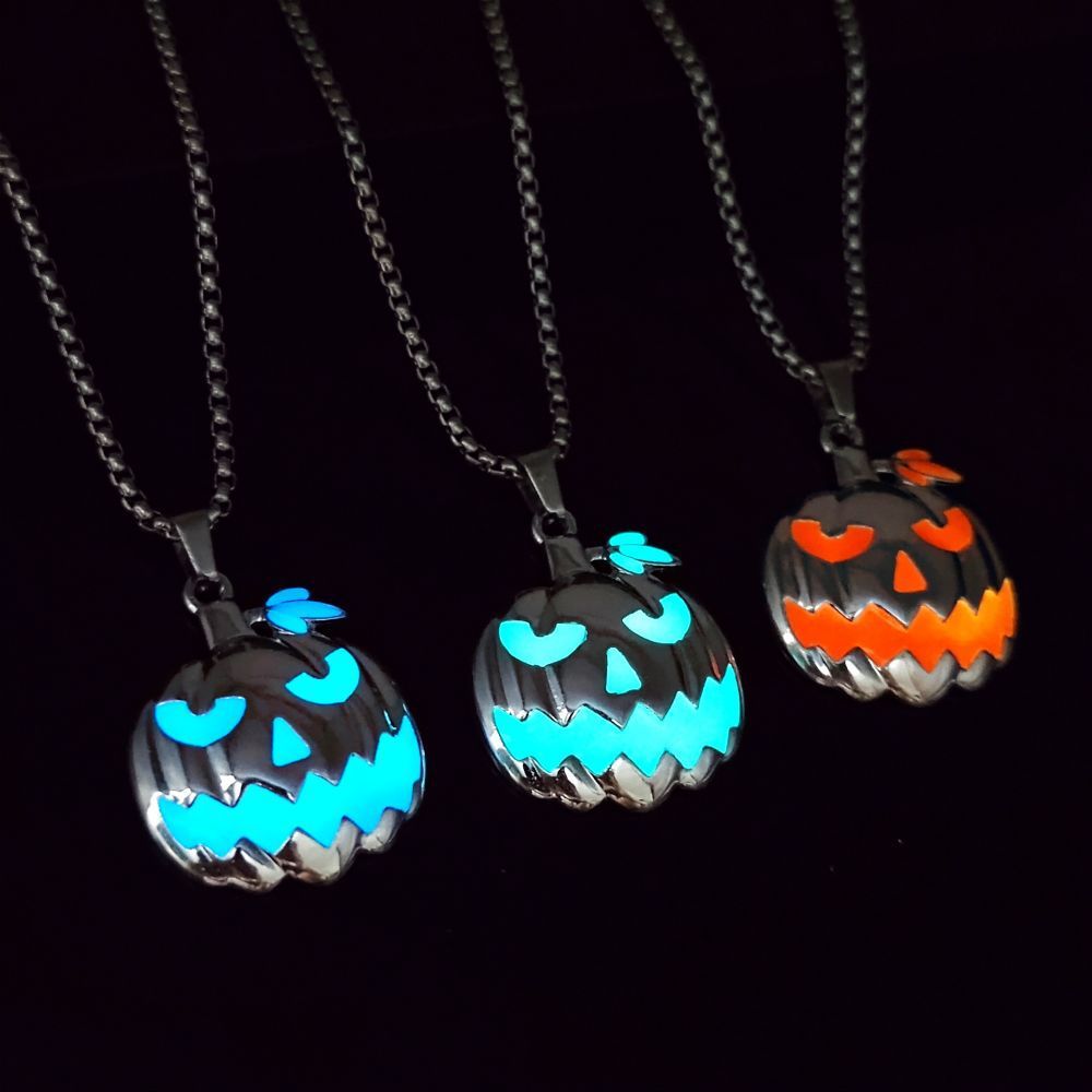 OMNI™ Jack O'Lantern Grin Pumpkin Halloween Luminous Necklace