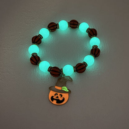 OMNI™ Halloween Pumpkin Head Beaded Luminous Bracelet