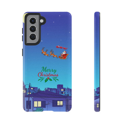 OMNI™ Santa and His Reindeer (Merry Christmas) Starry Night Double Layered Phone Cases