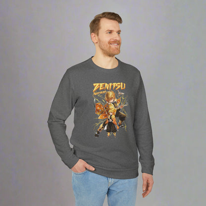 OMNI™ Demon Slayer Zenitsu Agatsuma Adidas Unisex Fleece Crewneck Sweatshirt