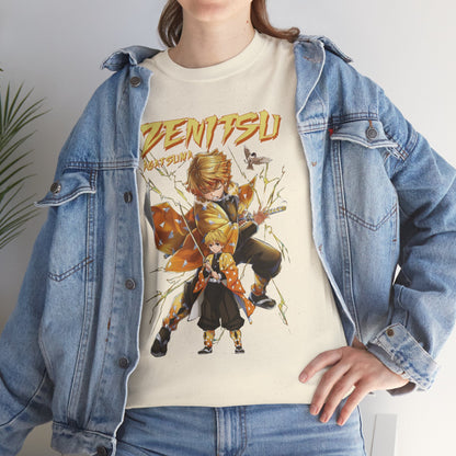 OMNI™ Demon Slayer Zenitsu Agatsuma Unisex Heavy Cotton T-Shirt