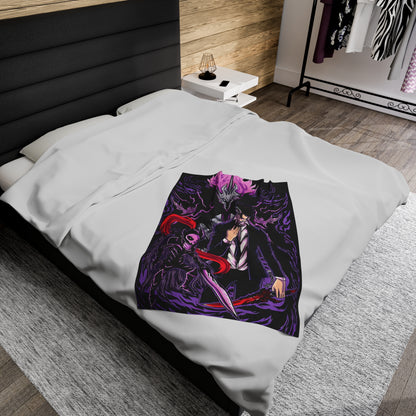 OMNI™ Solo Leveling (Ashborn, Sung Jin Woo and Igris) Velveteen Plush Blanket