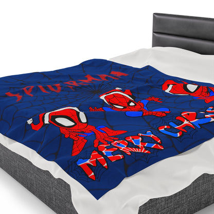 OMNI™ Spider-man Christmas Themed Velveteen Plush Blanket