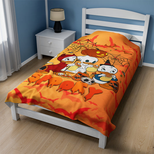 OMNI™ Spooky Halloween Duck Velveteen Plush Blanket