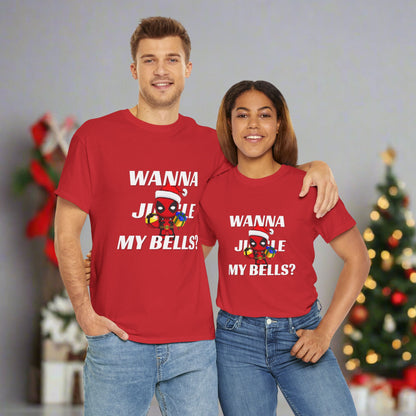 OMNI™ Deadpool Santa (Wanna Jingle My Bells?) Unisex Heavy Cotton T-Shirt