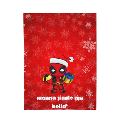 OMNI™ Deadpool Santa (Wanna Jingle My Bells?) Christmas Themed Velveteen Plush Blanket