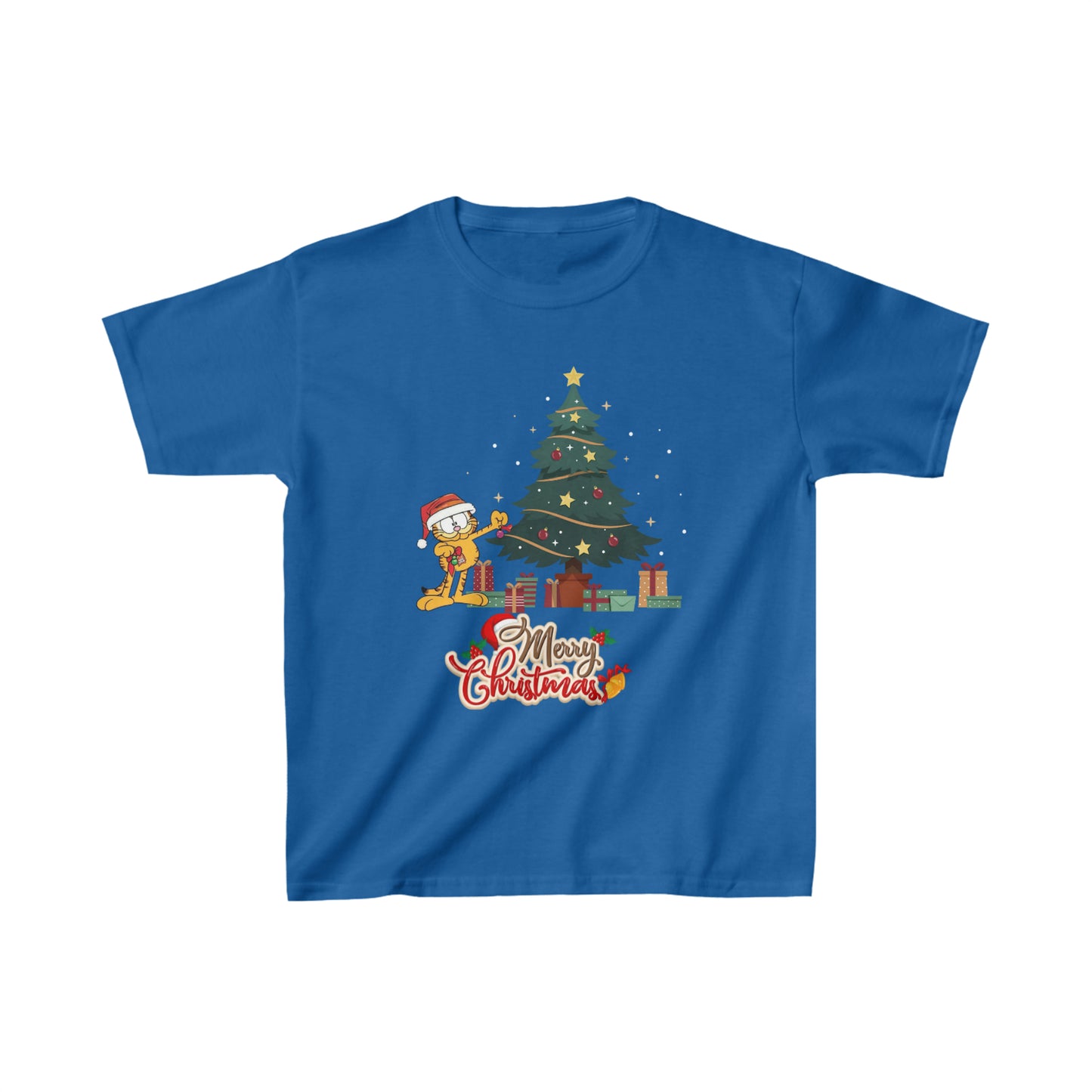 OMNI™ Garfield Christmas Themed Kids Heavy Cotton T-Shirt