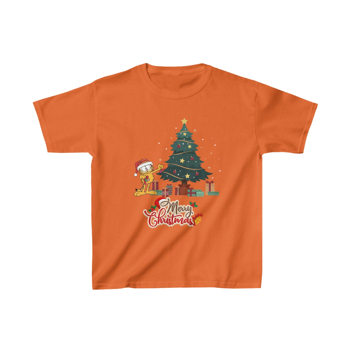 OMNI™ Garfield Christmas Themed Kids Heavy Cotton T-Shirt