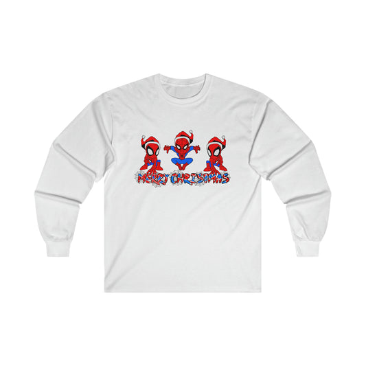OMNI™ Spider-man Christmas Themed Ultra Cotton Long Sleeve T-Shirt