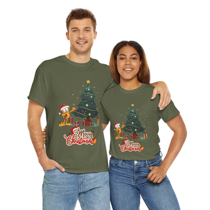 OMNI™ Garfield Christmas Themed Unisex Heavy Cotton T-Shirt