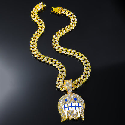 OMNI™ Full Diamond Cuban Link Ice Face Pendant Chain