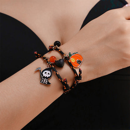 OMNI™ Halloween Ghost Pumpkin Rope Bracelet