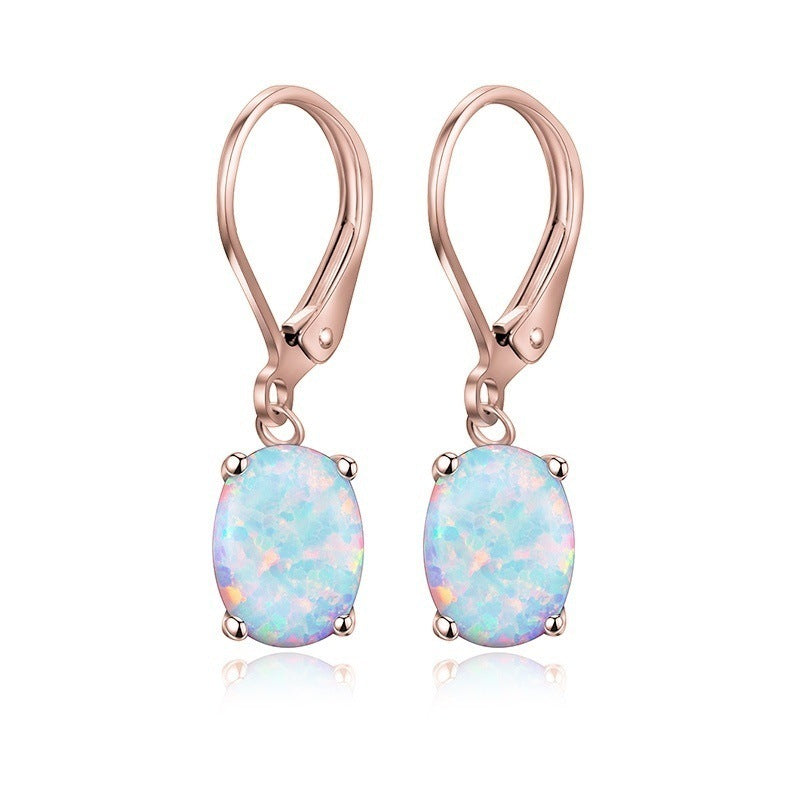 OMNI™ Four-claw Oval Opal Earrings