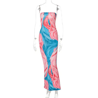 OMNI™ Long Strapless Summer Dress