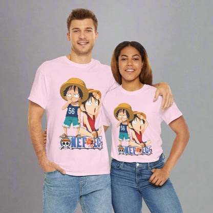 OMNI™ One Piece Luffy & Ace Brotherhood Unisex Heavy Cotton T-Shirt